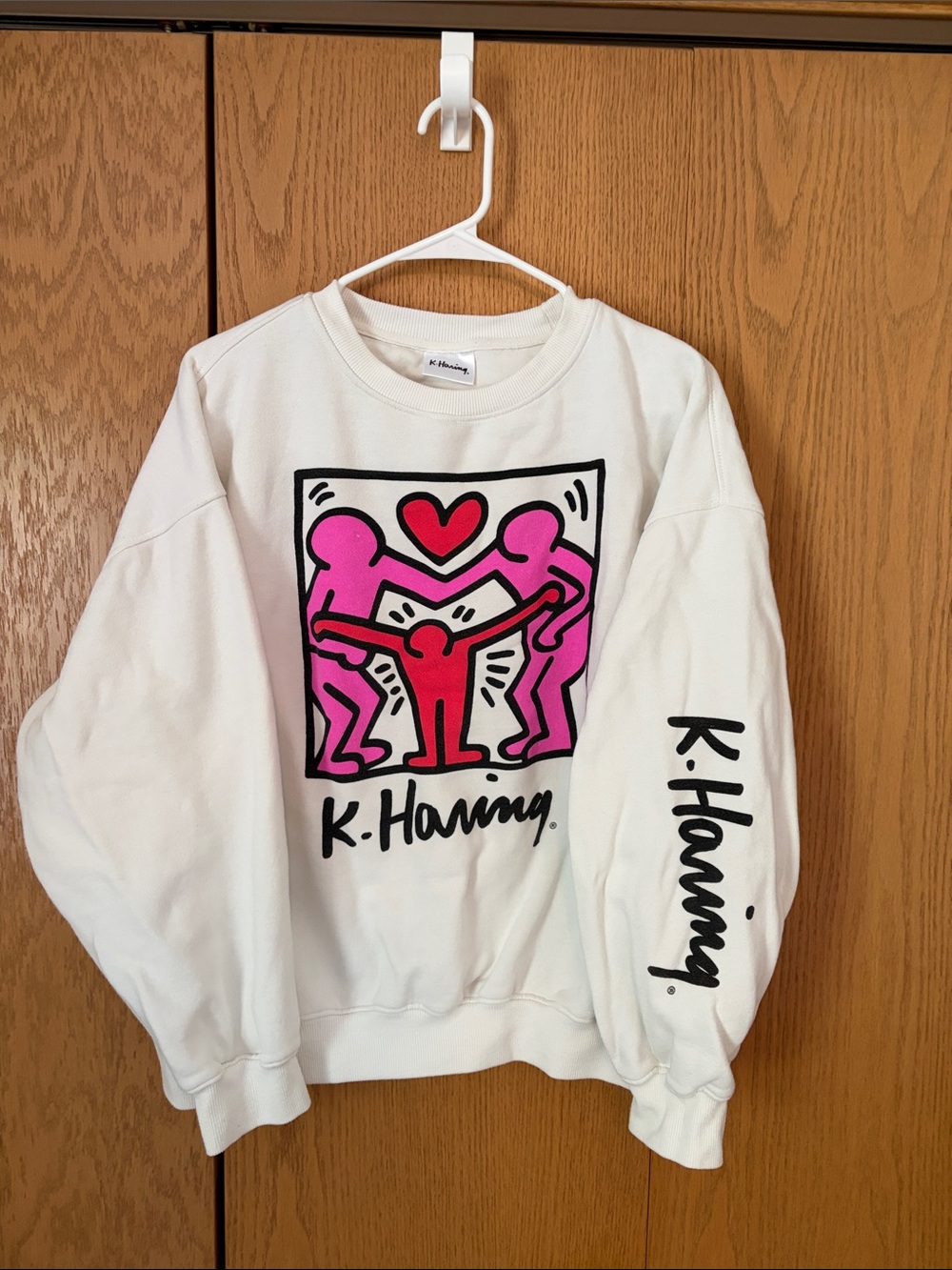 Cotton On White K. Haring Logo Sweatshirt